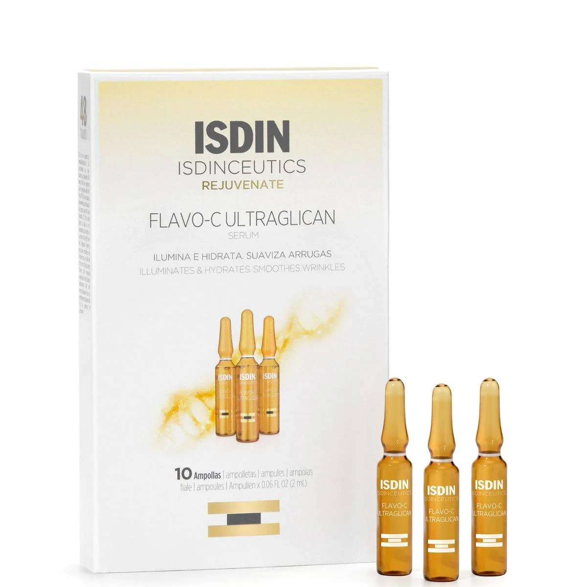 Isdin Isdinceutics Flavo C Ultraglican Daily Antioxidant Serum 2ml Ampoules 10 Units