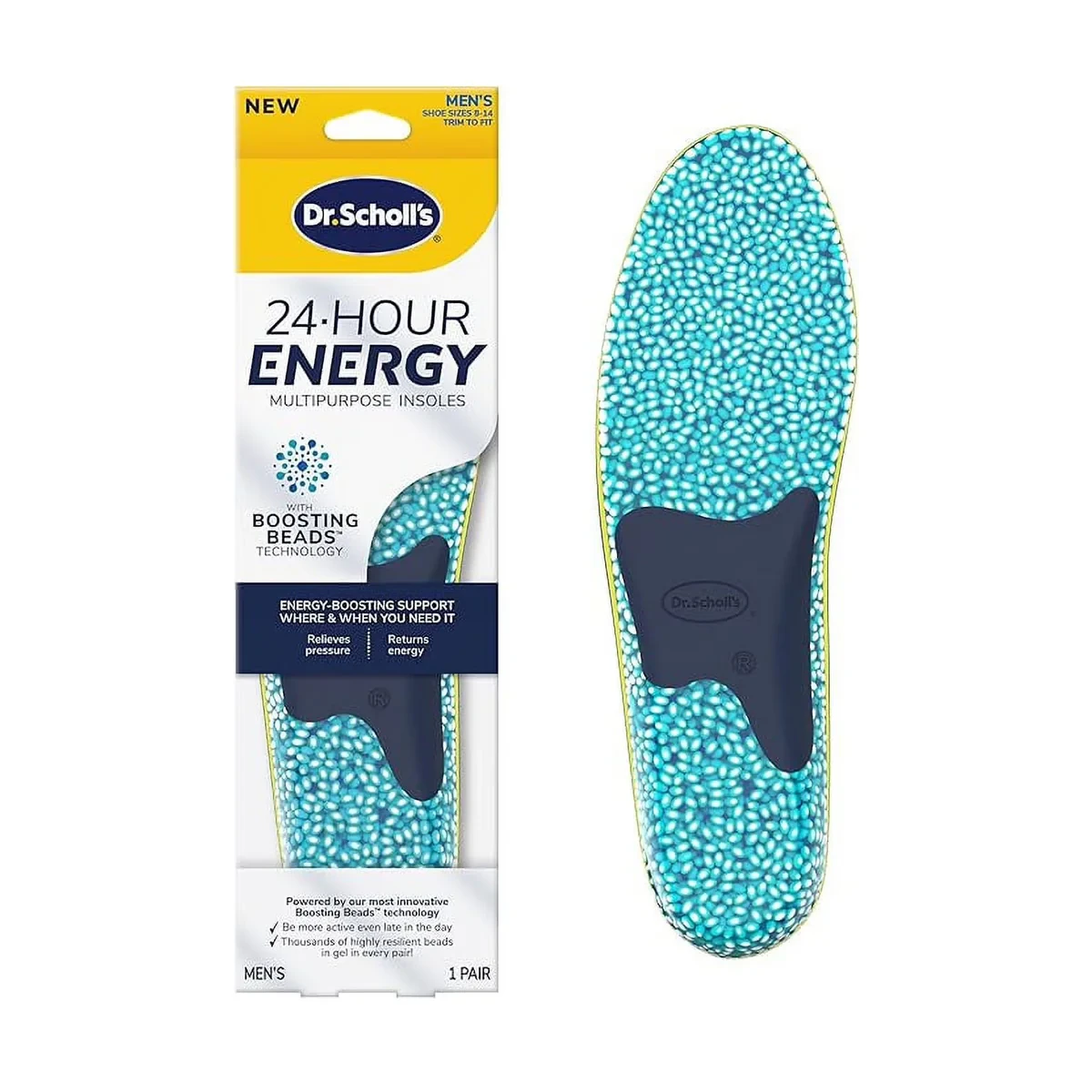 Dr Scholls 24 Hour Energy Multipurpose Insoles Mens 1 Pair