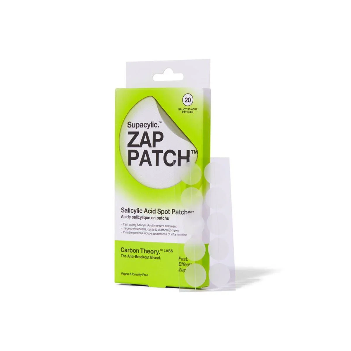 Carbon Theory Zap Supacylic Salicylic Acid Spot Patches 20 Pieces