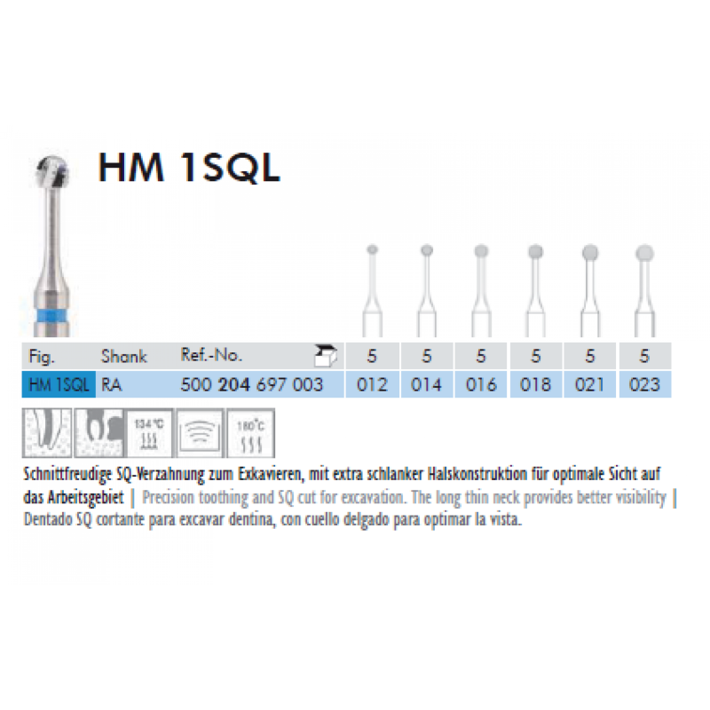 Carbide Bur HM1 SQL 018 RA