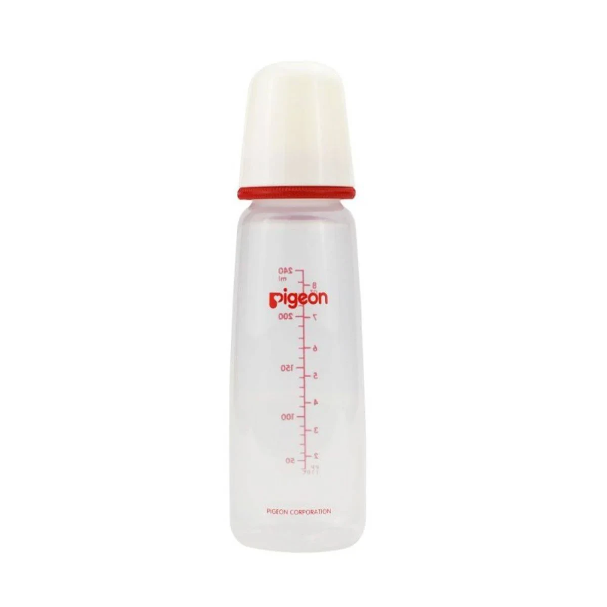 Pigeon Plastic Feeding Bottle White Cap 240ml