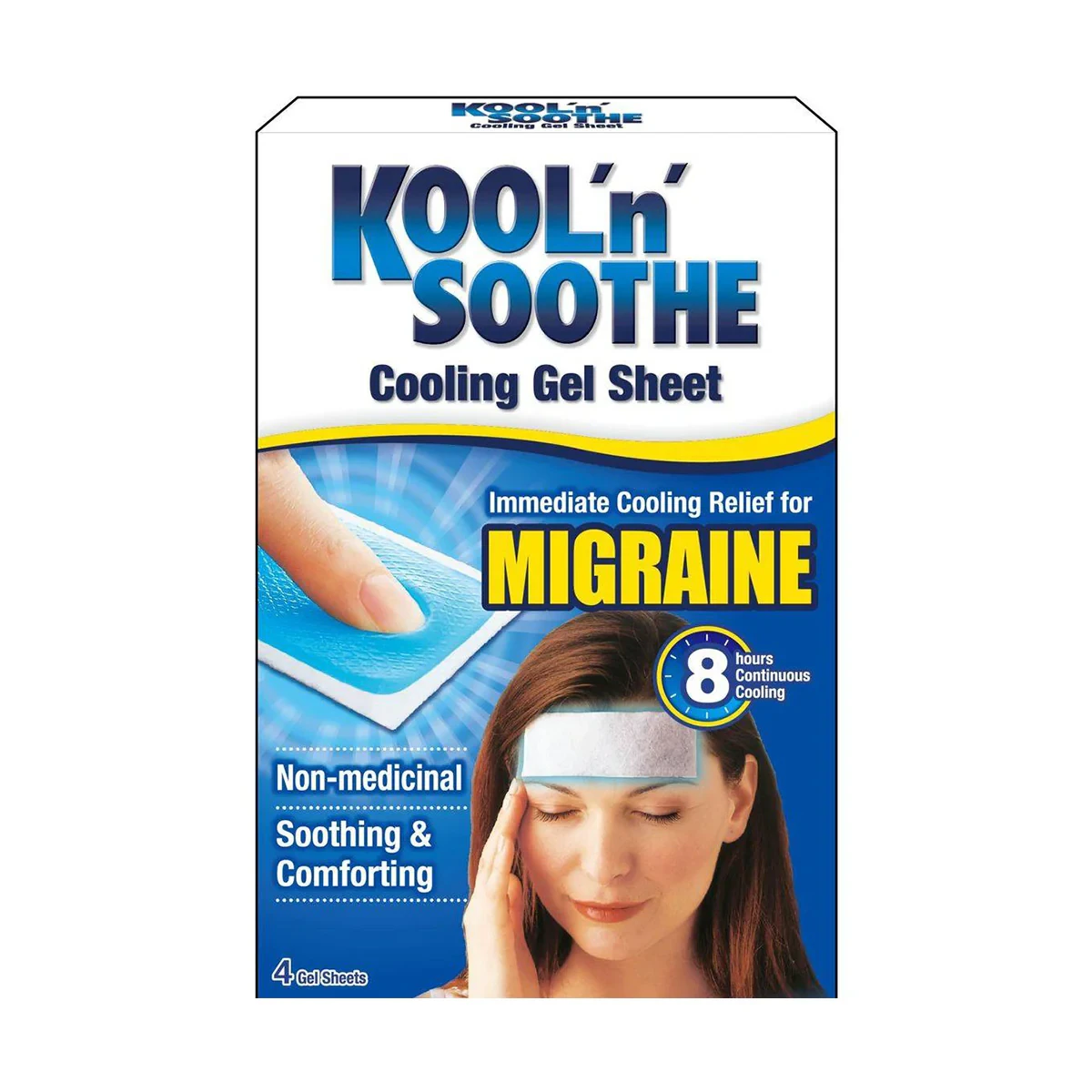 Kool N Soothe Cooling Gel Sheet Adult 4 Sheets