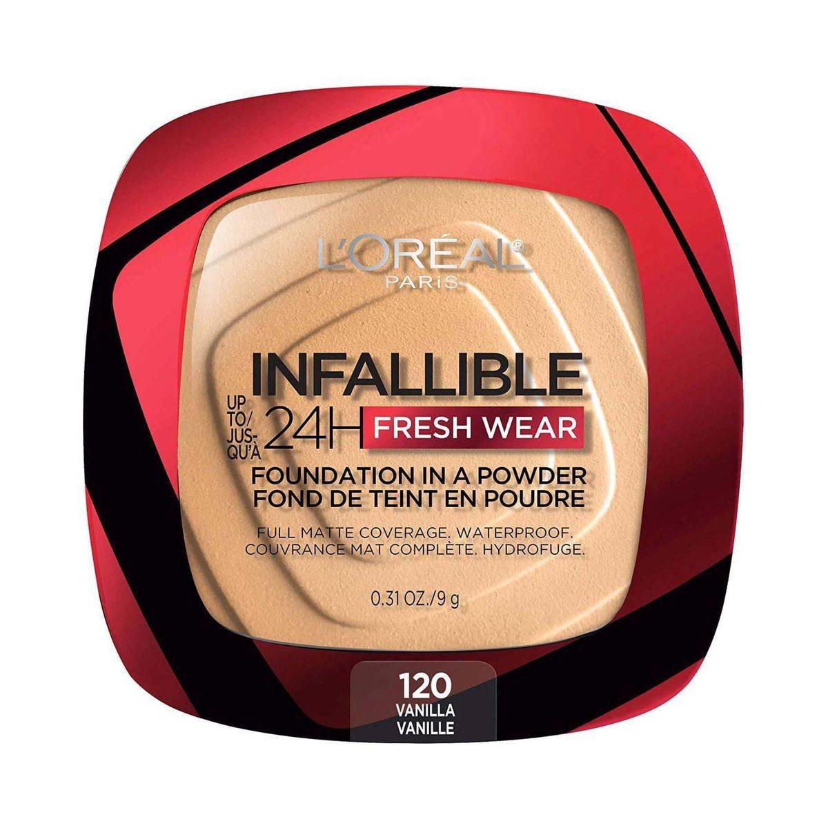 Loreal Paris Infallible 24Hr Fresh Wear Foundation Powder 120 Warm Vanilla 9g
