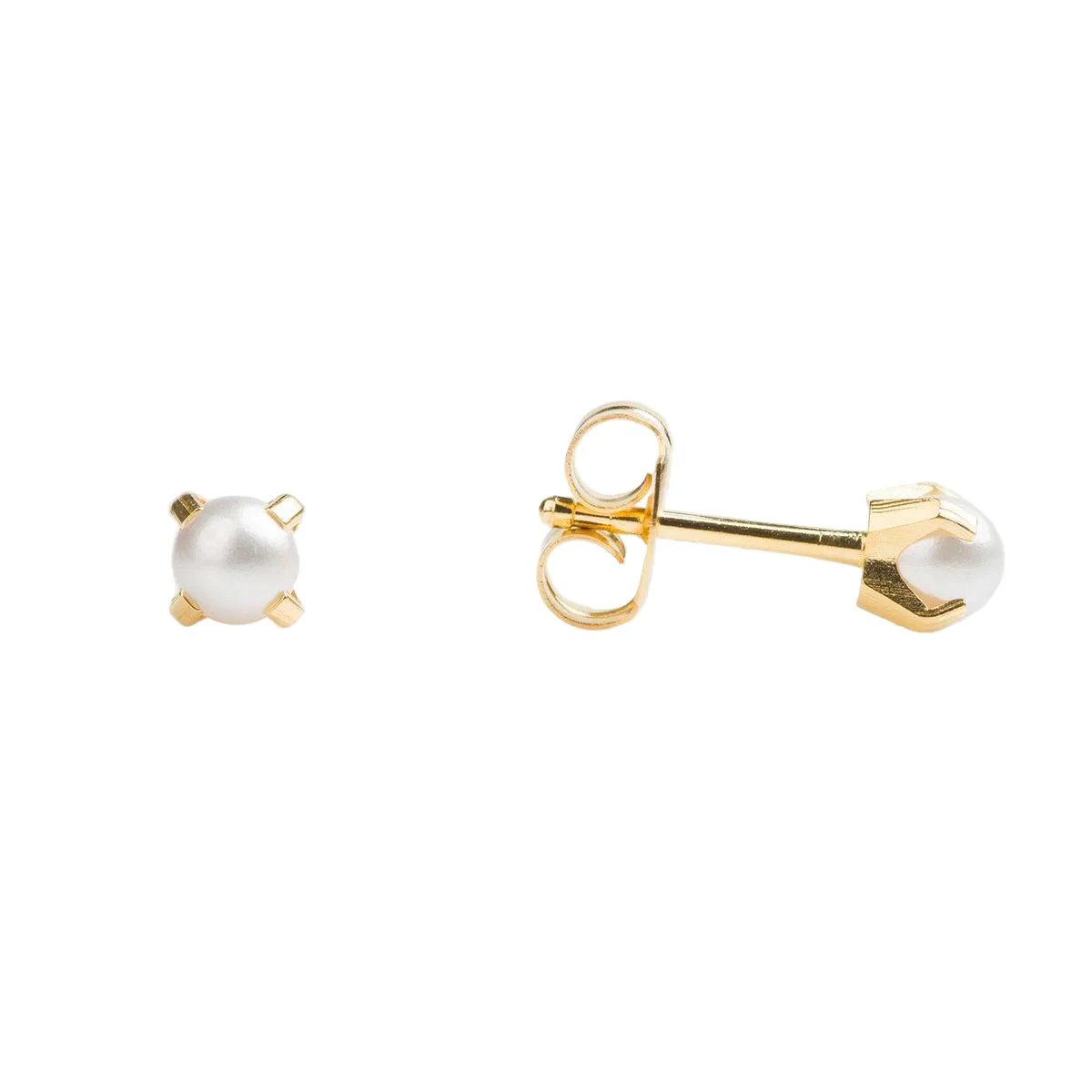 Studex Gold Plated Tiffany 4mm White Pearl