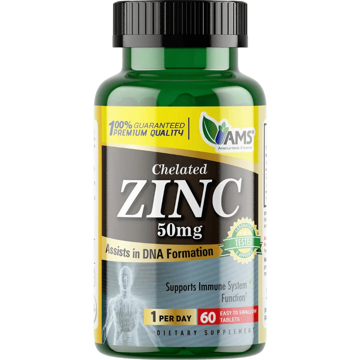 AMS Zinc Chelated 50mg 60 Tablets