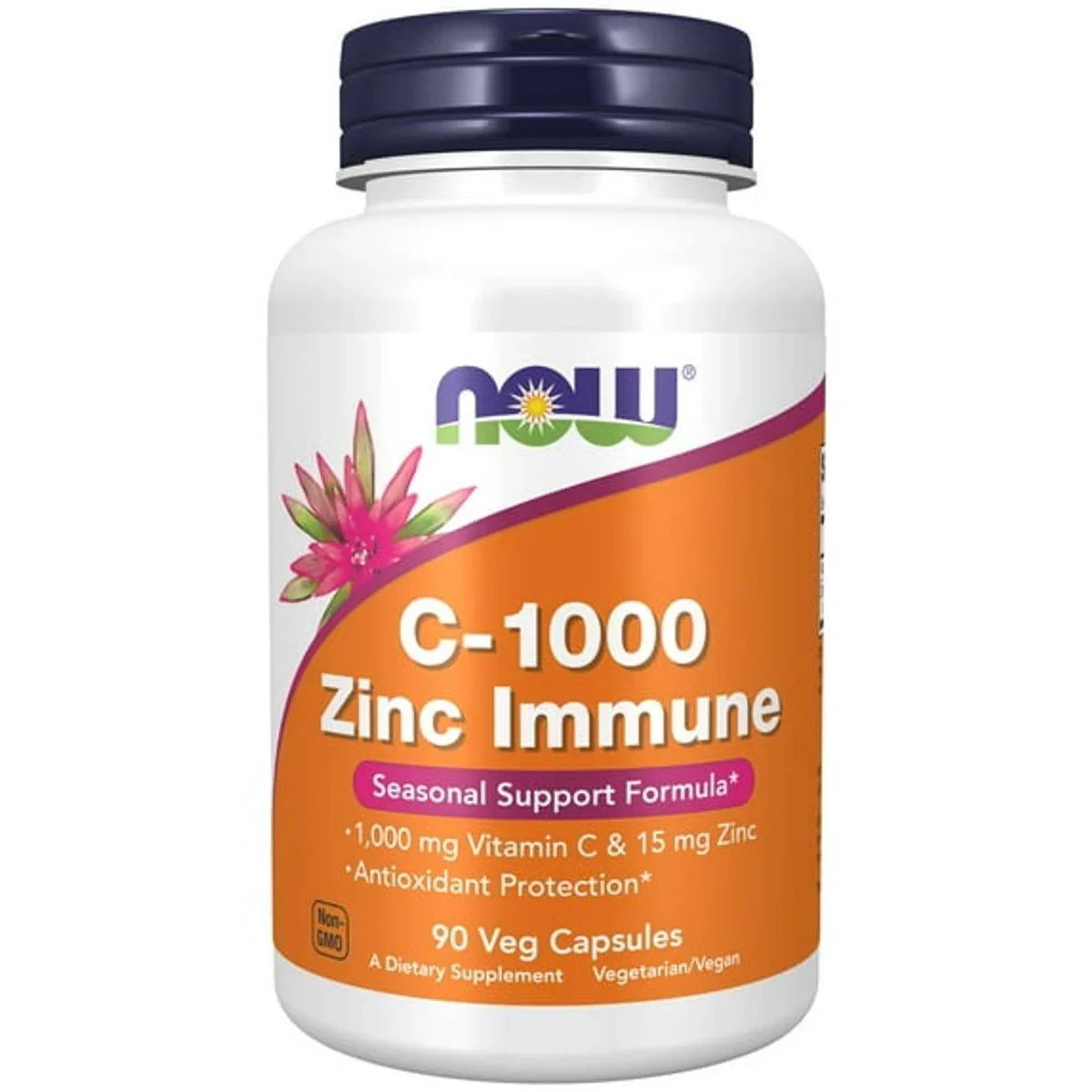 Now Vitamin C 1,000mg Zinc Immune 90 VegeCapsules