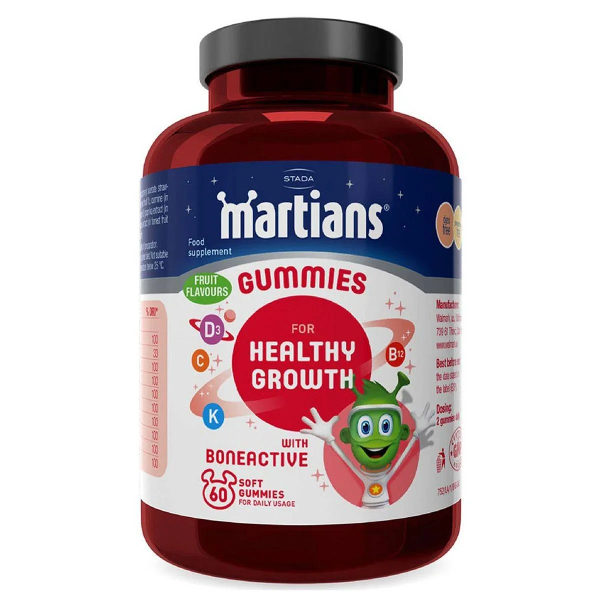 Martians Healthy Growth with Boneactive 60 Gummies