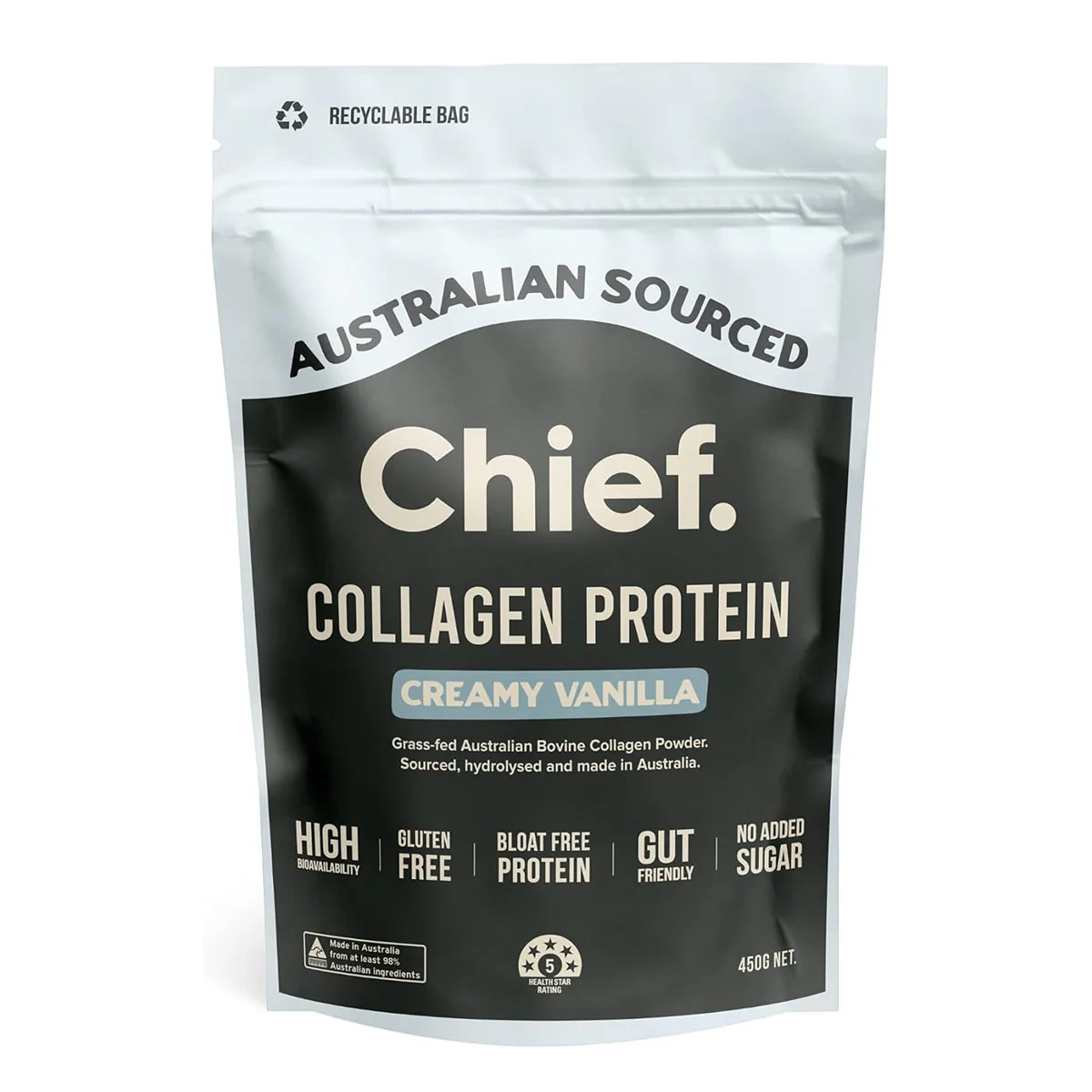 Chief Collagen Protein Powder Creamy Vanilla 450g