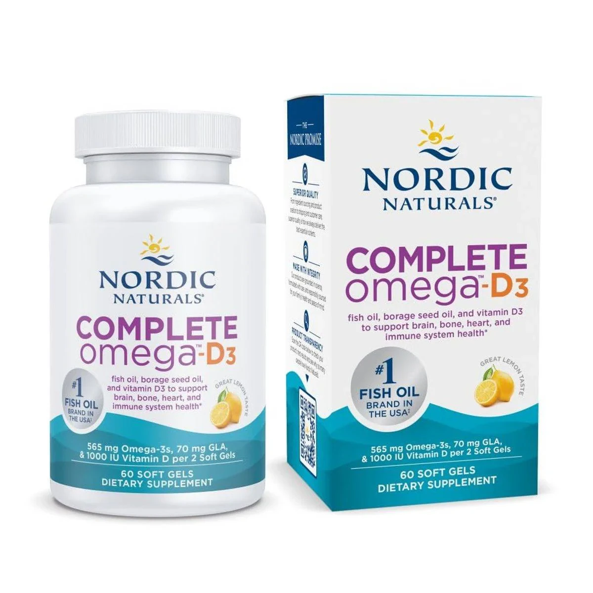 Nordic Naturals Complete Omega + Vitamin D3 60 Capsules