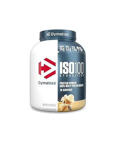 Dymatize ISO 100 Hydrolyzed 100% Whey Protein Powder Gourmet Vanilla 2.3kg