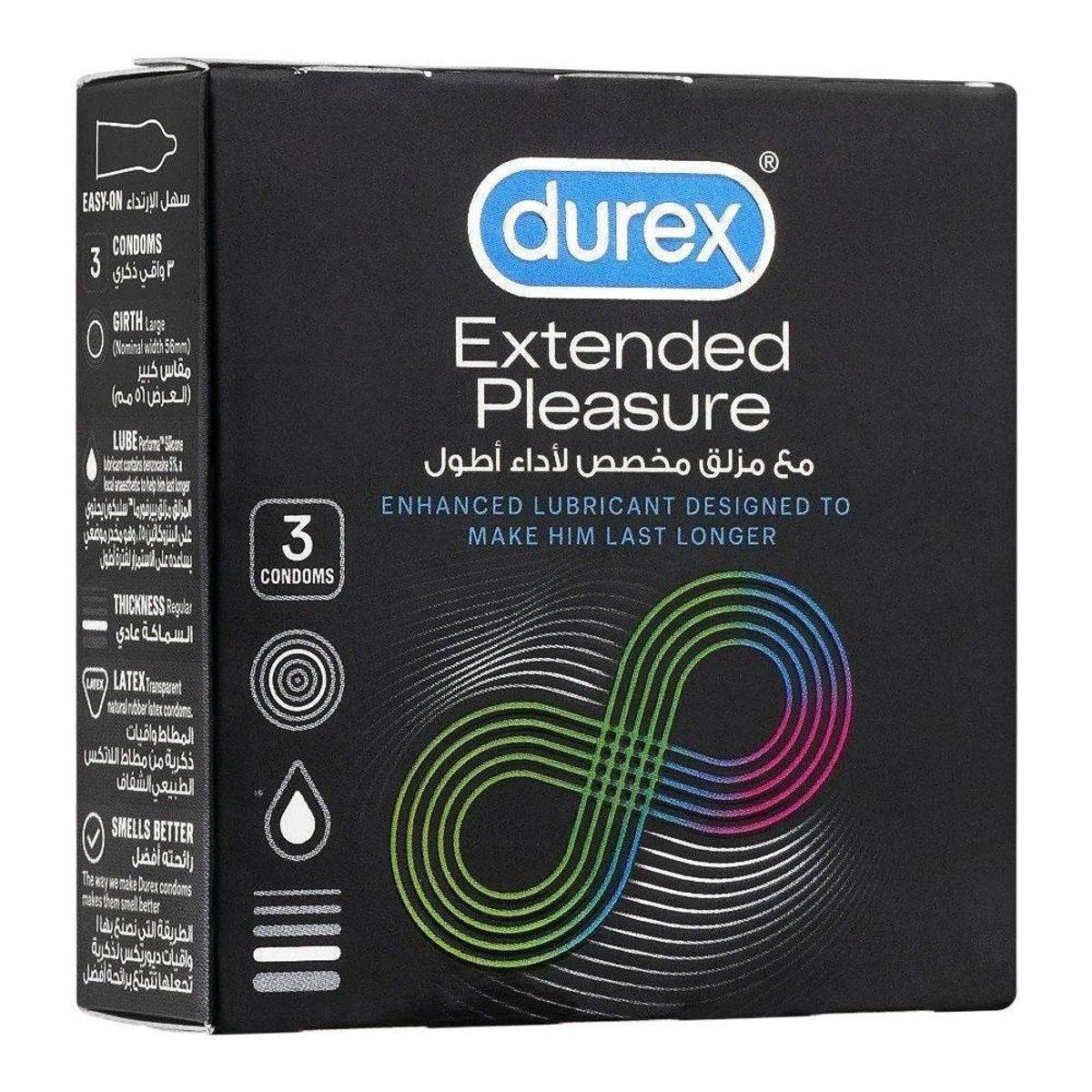 Durex Condoms Extended Pleasure 3 Pack
