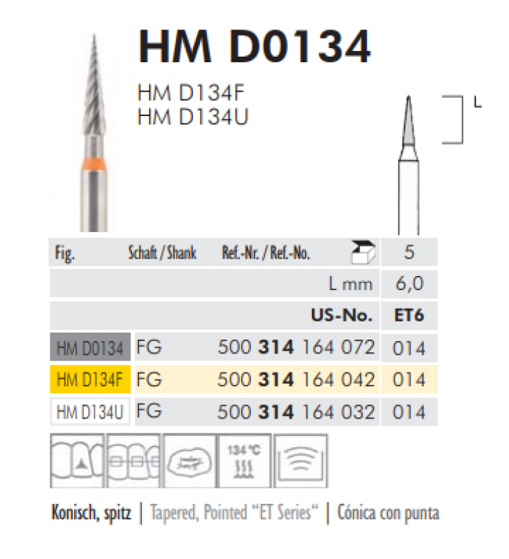 TWIST FINISHING BURS - HM D 0134