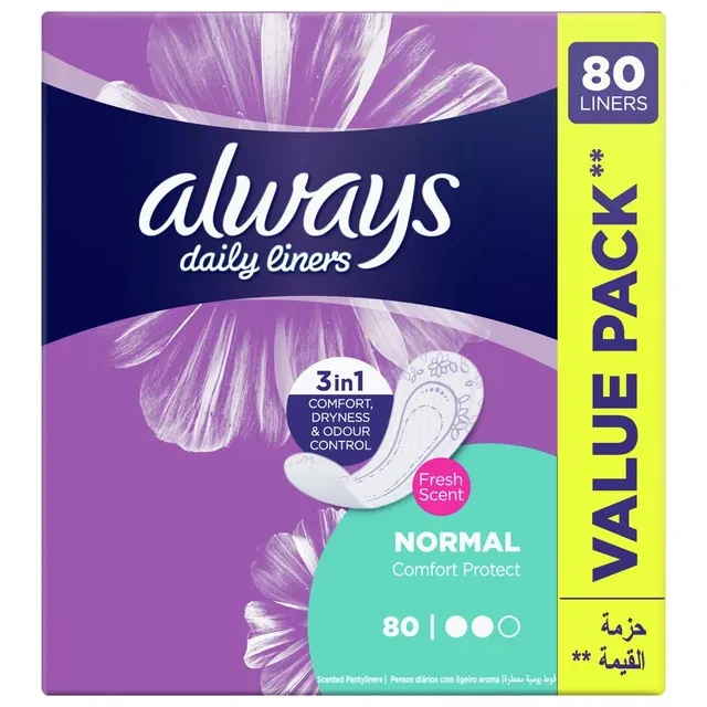 Always Liner Comfort Protect Fresh Scent 80 Count